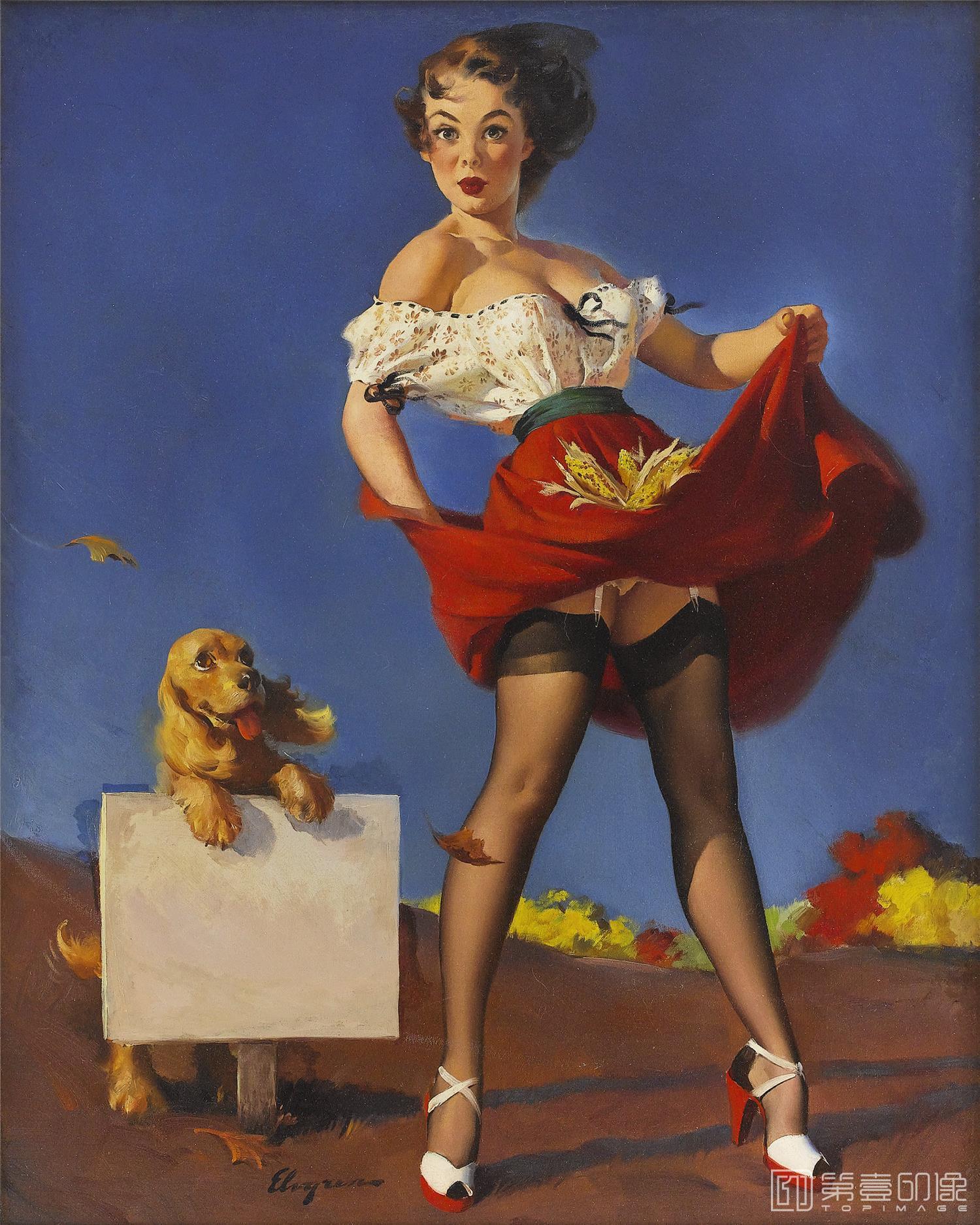 油画-吉尔·艾尔夫格雷恩 Gil Elvgren 作品集-90